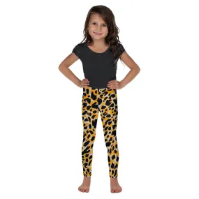 Orange Animal Print Kid's Leggings