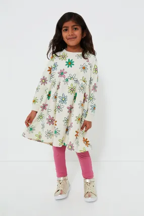 Painted Daisies Raglan Dress and Rib Leggings
