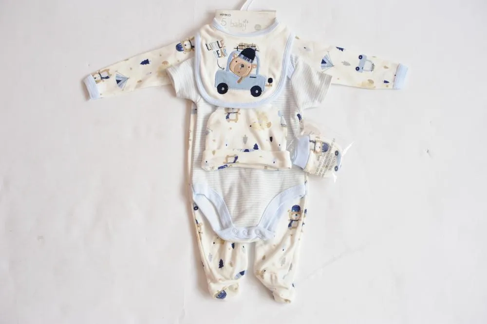 Pep & Co Little Bear Baby Boys Essential 5 Piece Set