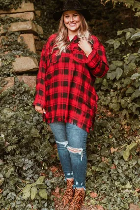 Pick Of The Plaid Tunic in Red Curves