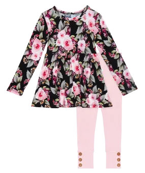 Posh Peanut Milana L/S Peplum Top & Legging Set