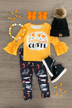 "Candy Corn Cutie" Legging Set