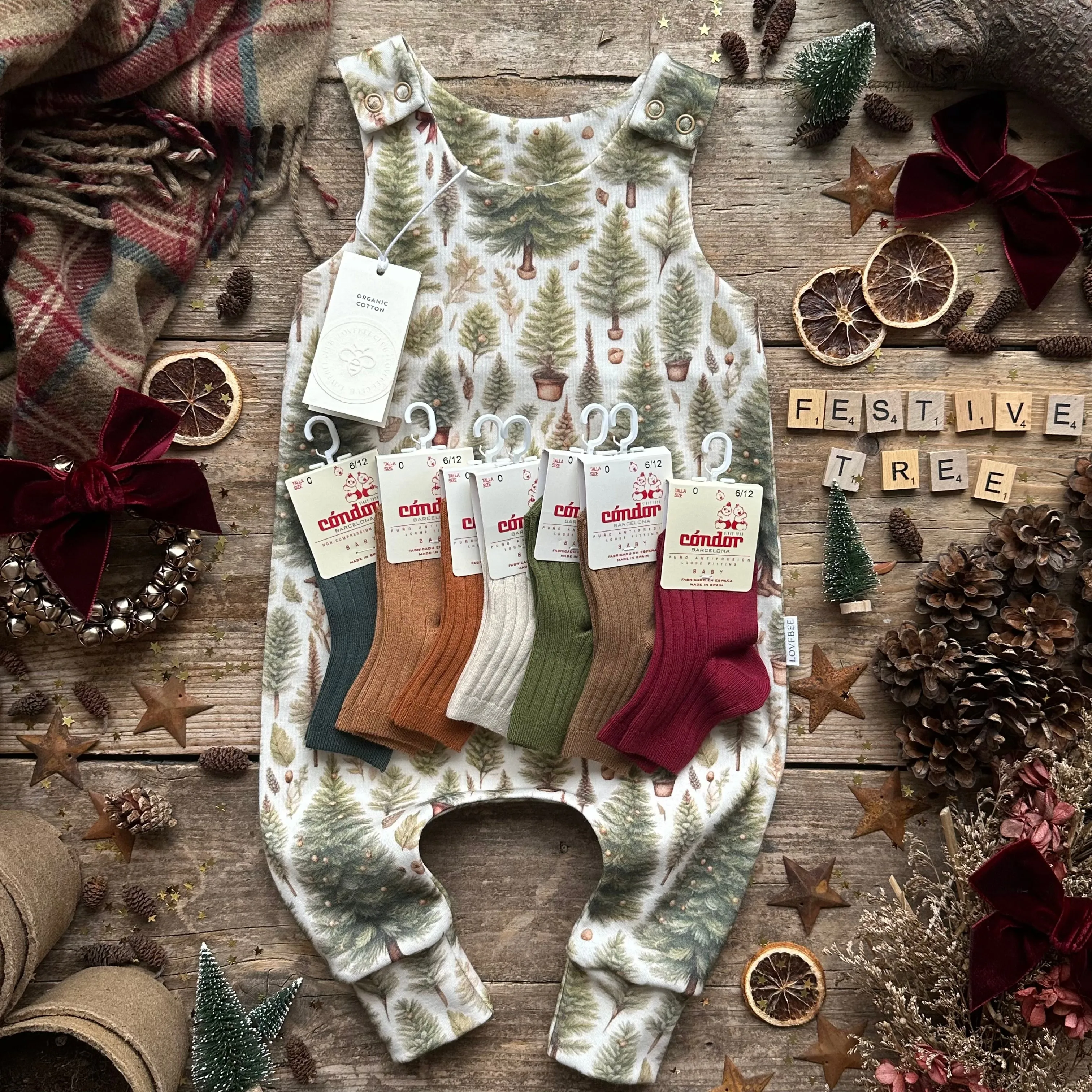 Ribbon Christmas Tree Slim Leggings