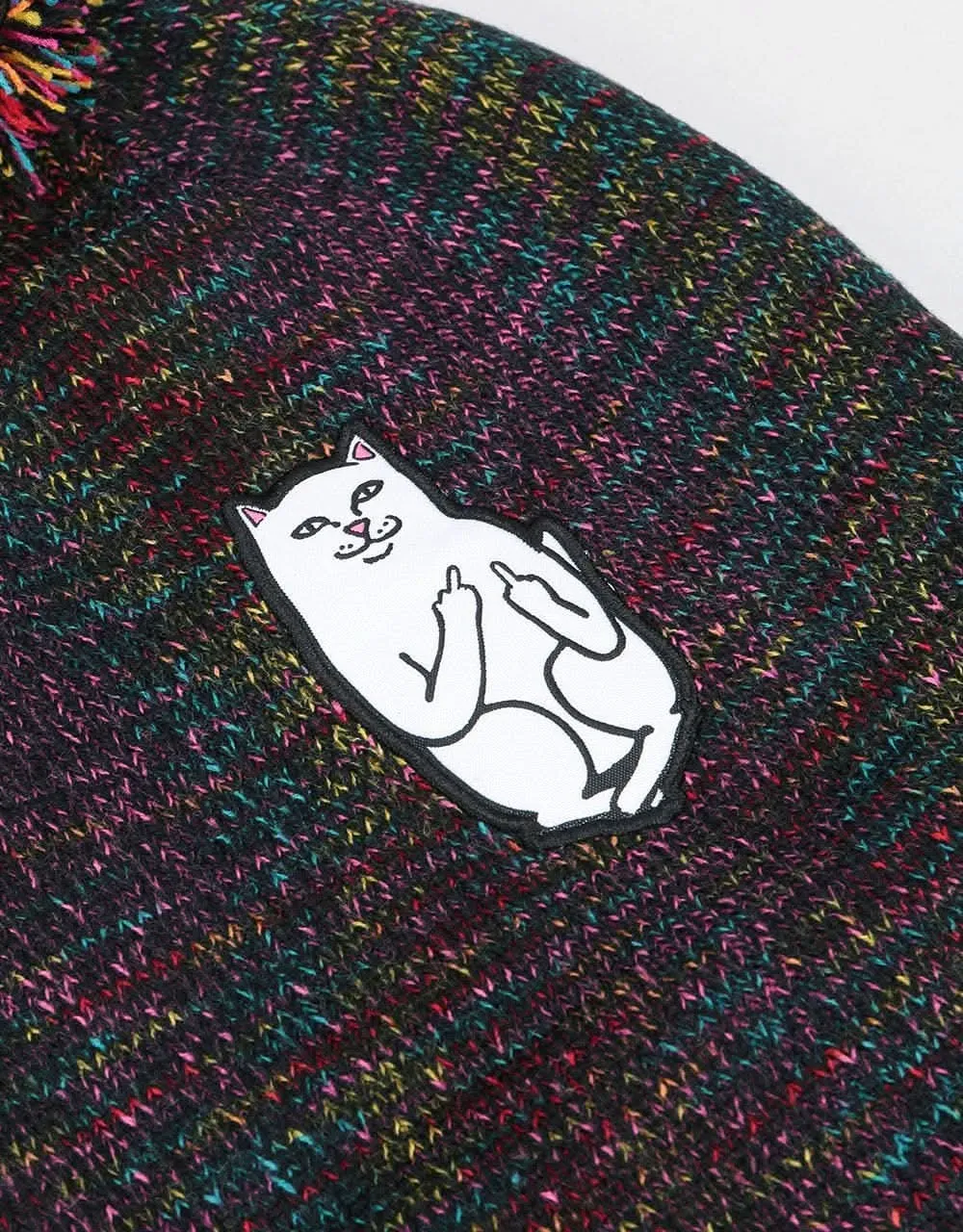 RIPNDIP Lord Nermal Bobble Beanie - Black Multi