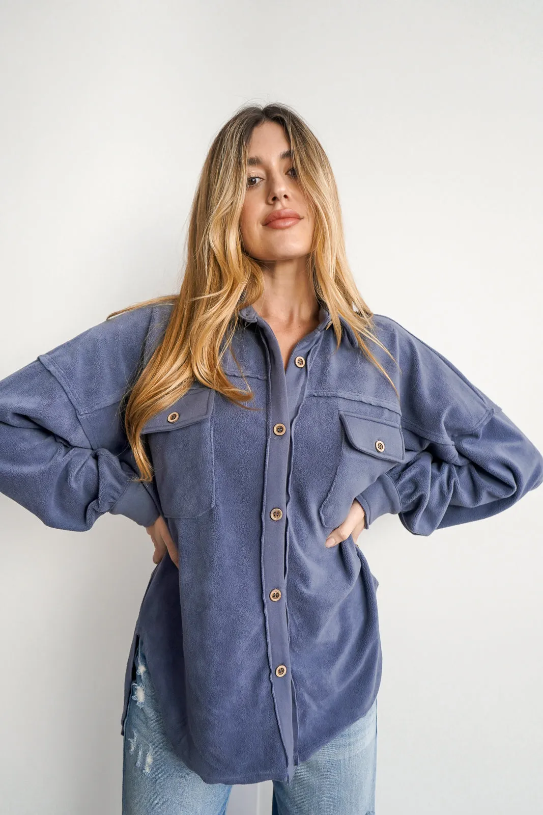 Ruby Button Down Shacket