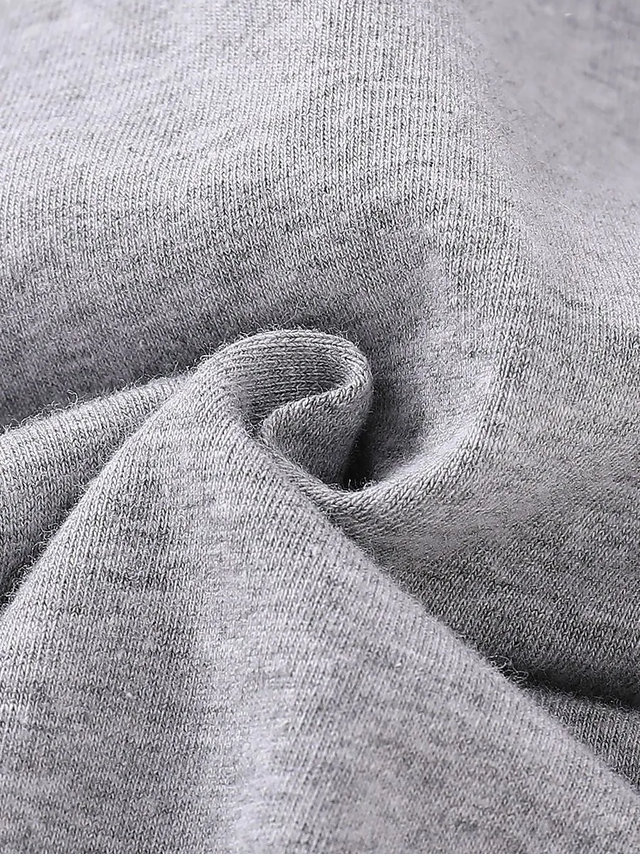 Spring Gray Long-sleeved Hooded Baby Jumpsuit Overalls