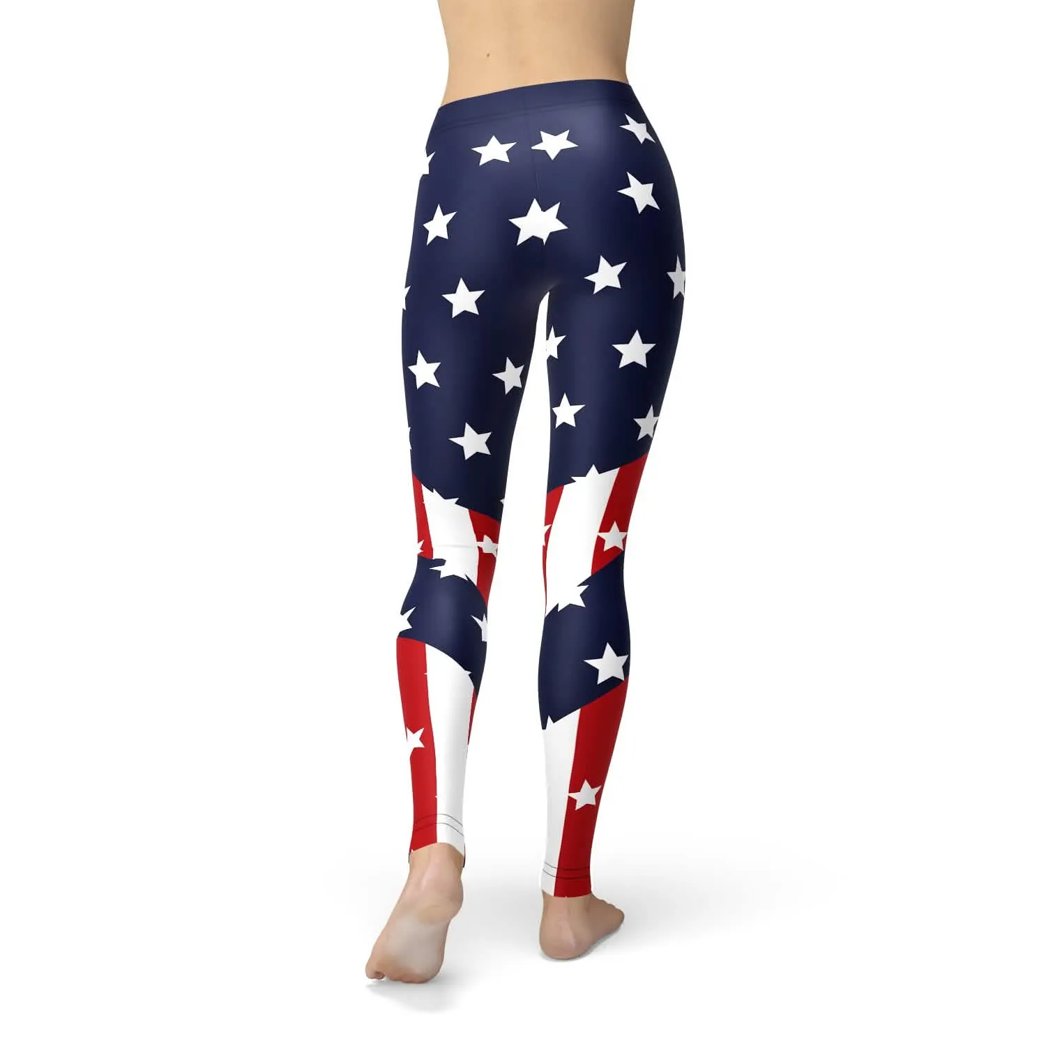 Stars & Stripes Patriotic Leggings for Women