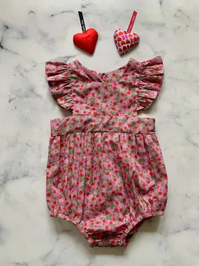 Strawberry Pinafore Romper