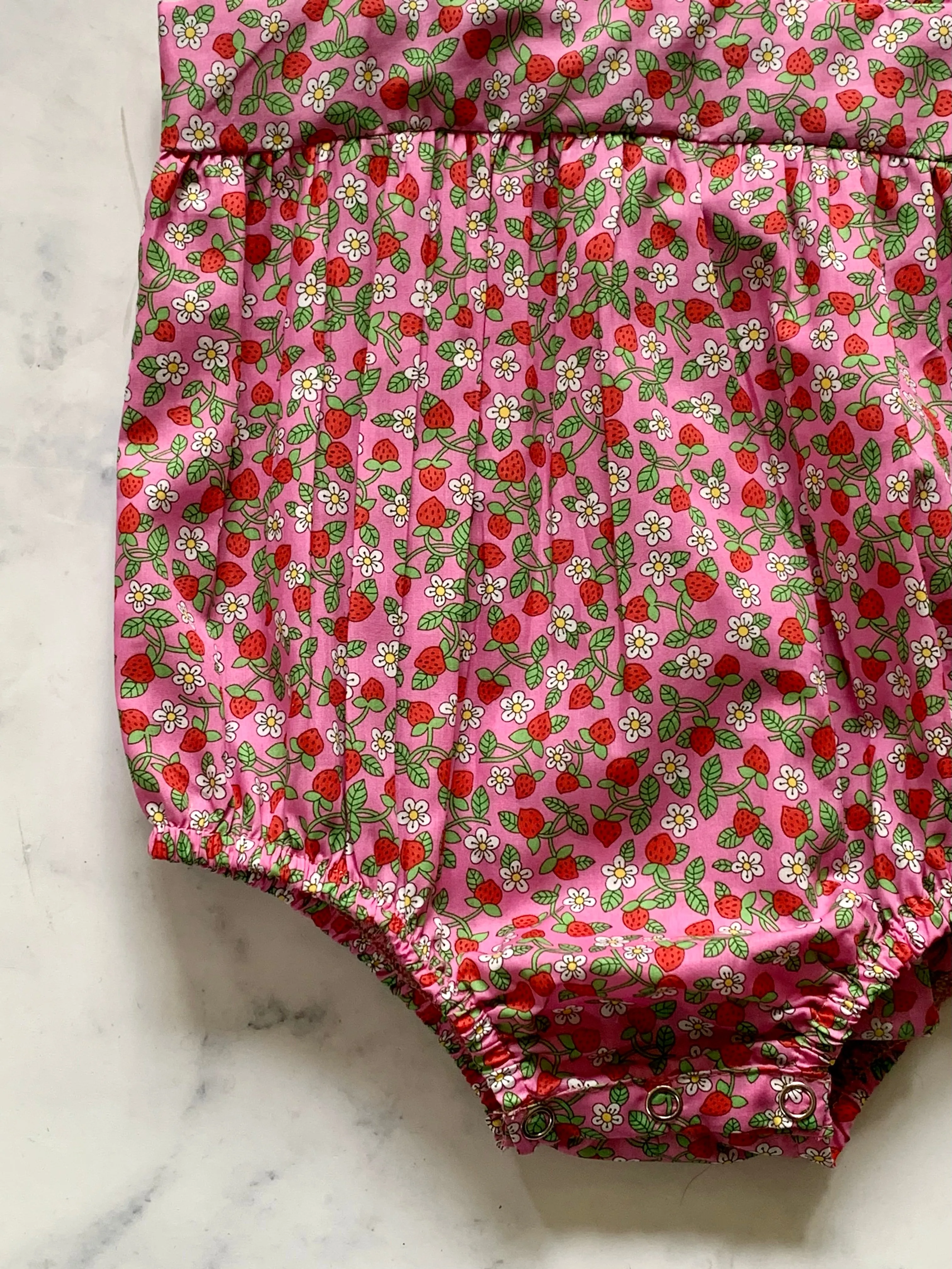 Strawberry Pinafore Romper