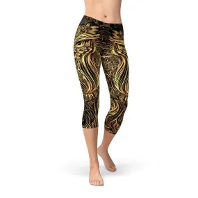 Stylish Owl Print Capri Leggings for Active Women