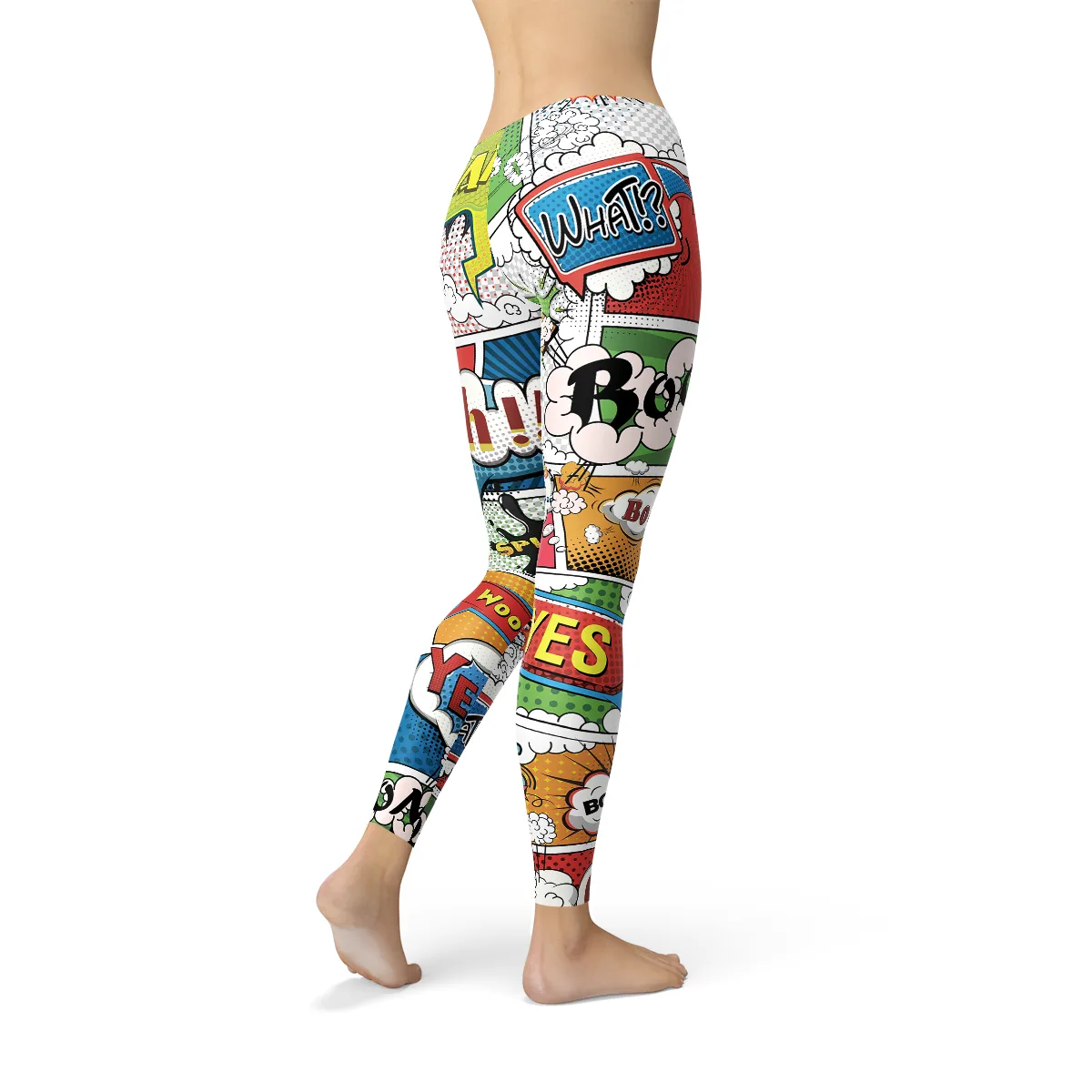 Superhero-Inspired Women's Leggings with Unique Comic Book Graphics