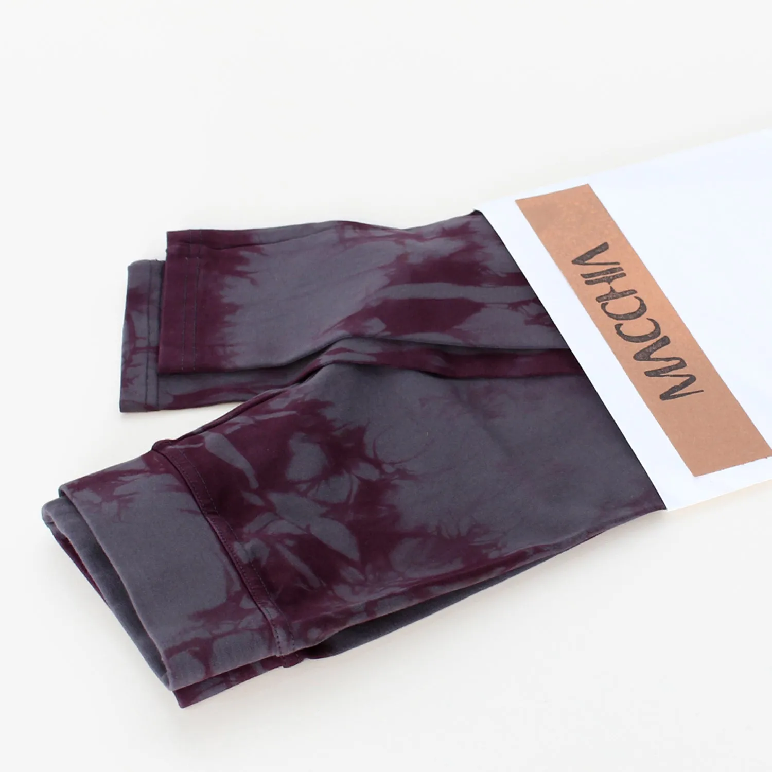 Tie Dye Yoga Leggings - deep purple