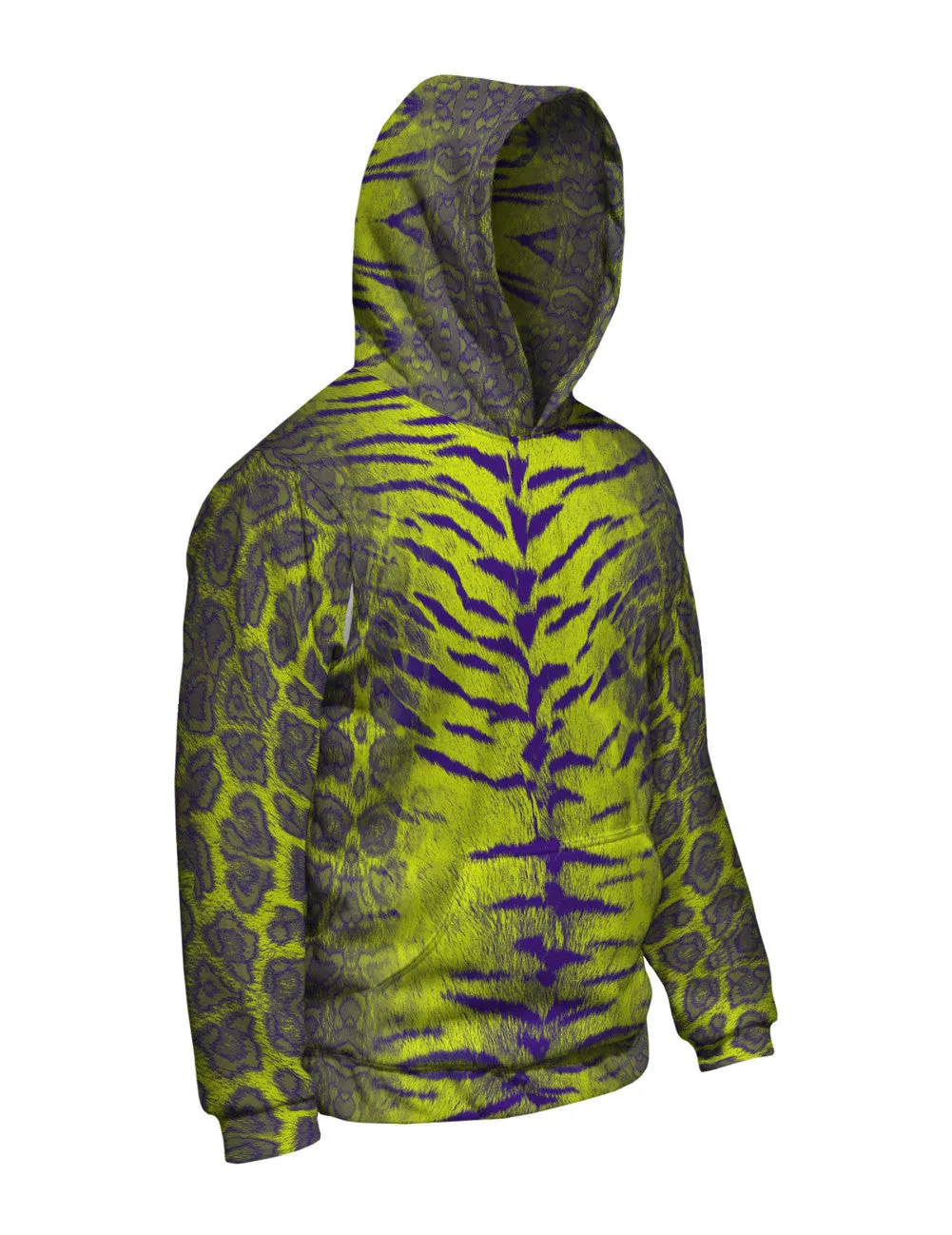 Tiger Leopard Skin Purple Lime Green