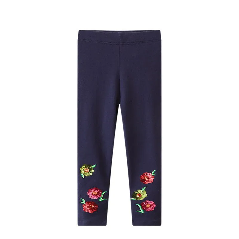 Toddler/Kid Girl's Floral Design Leggings