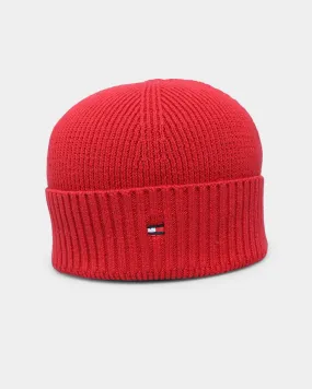Tommy Jeans Essential Rib Short Beanie Red
