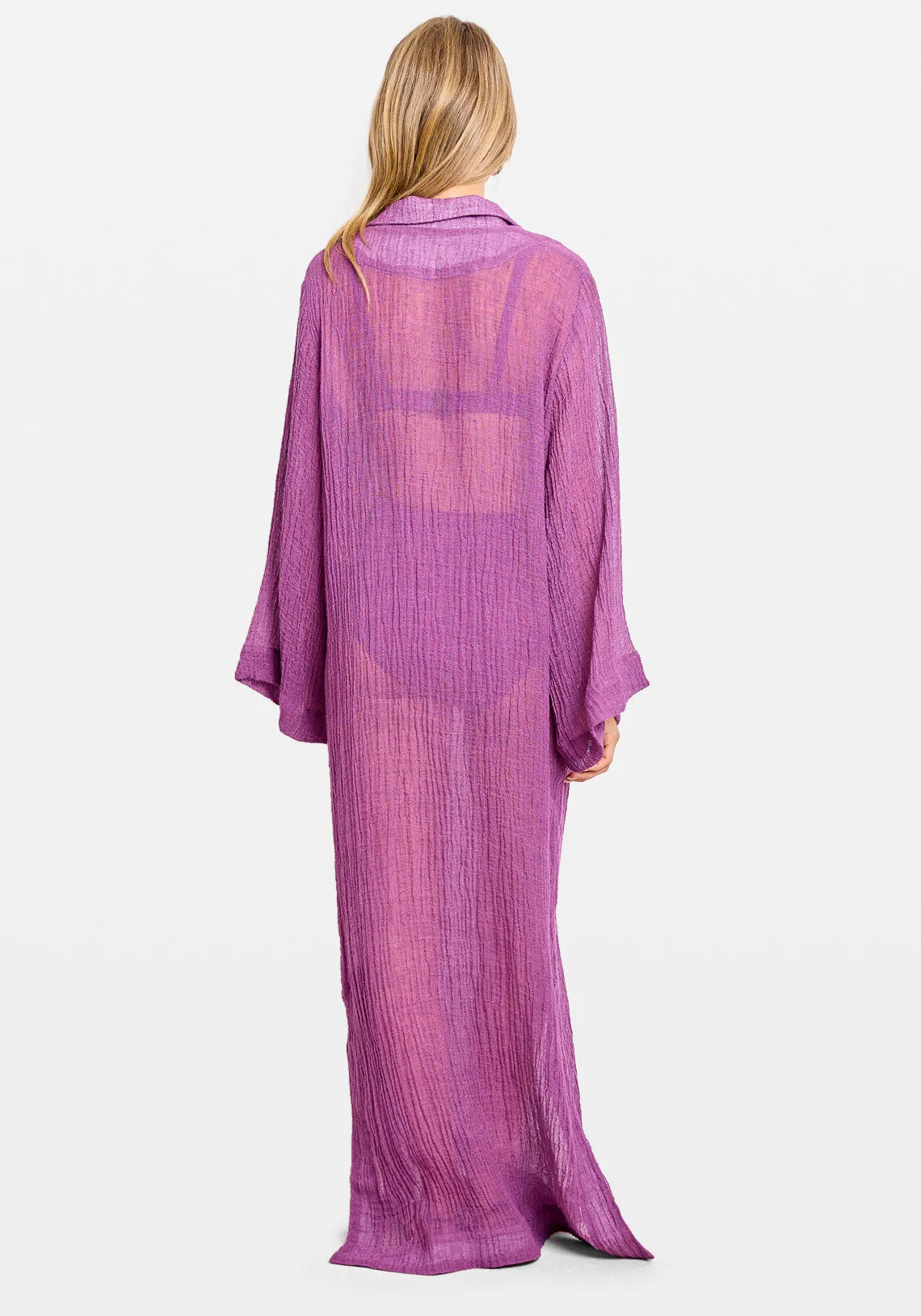 TUNIC CAFTAN RASPBERRY SORRENTO GAUZE