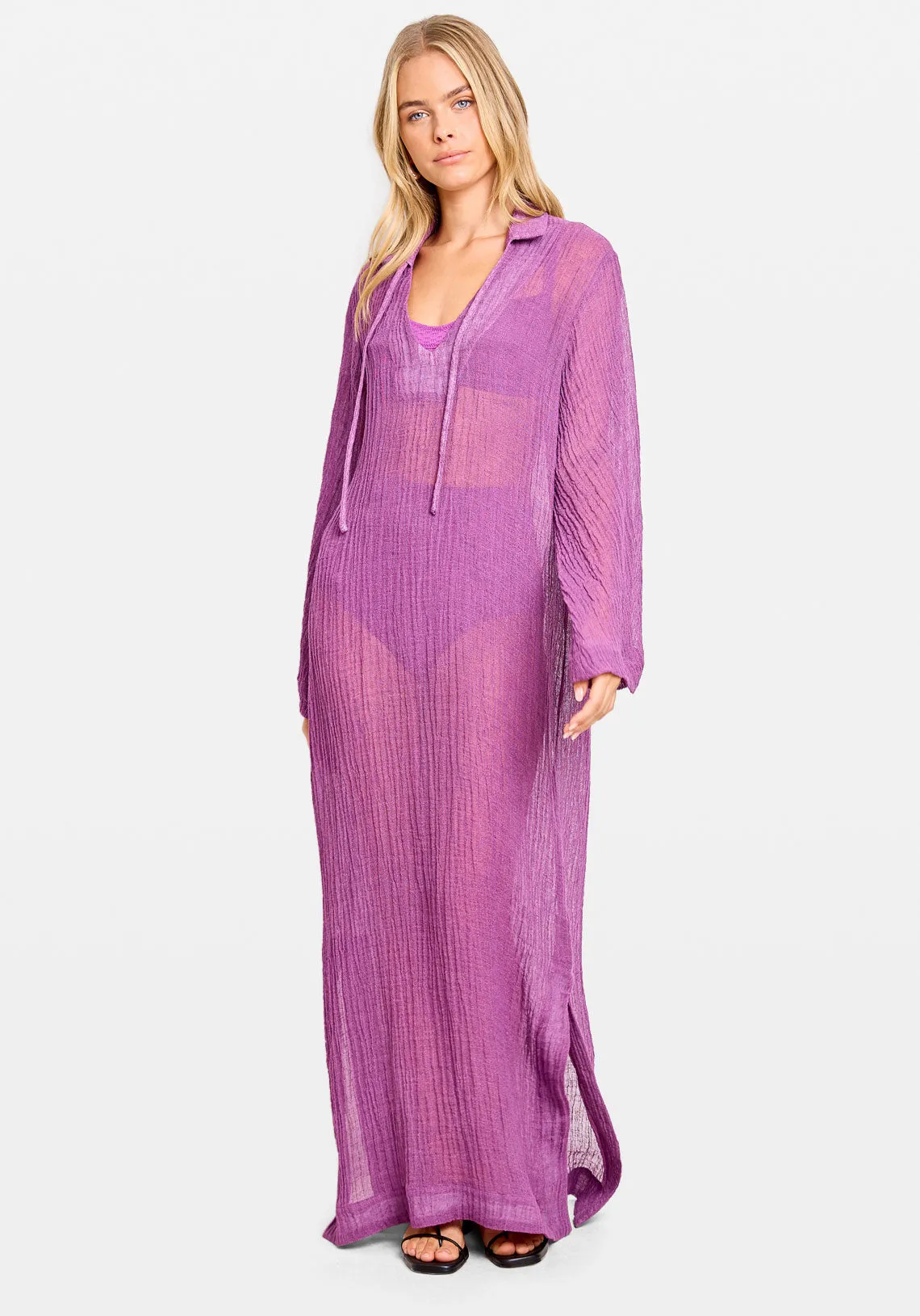 TUNIC CAFTAN RASPBERRY SORRENTO GAUZE