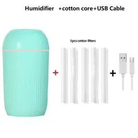 USB Air Humidifier for Car and Home with Night Light Good Fragrance