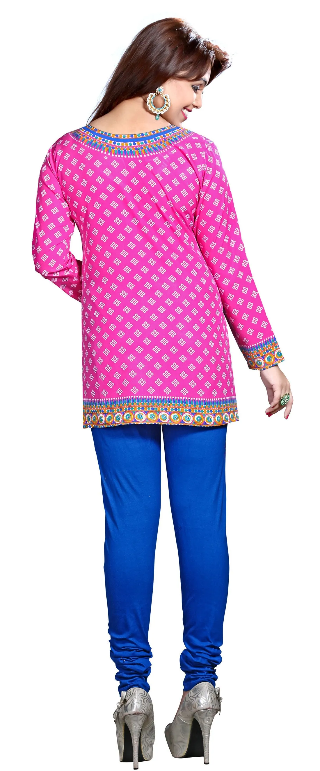 Vibrant Pink Indian Kurta for Ladies – Stylish Short Kurti