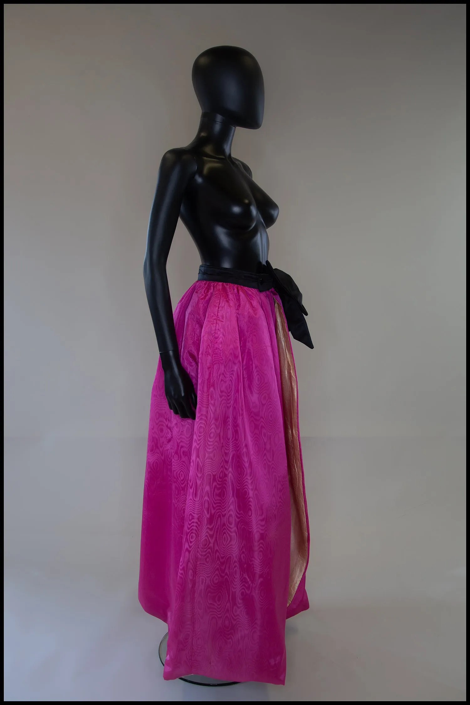 Vintage 1980s Pink Taffeta Over Skirt