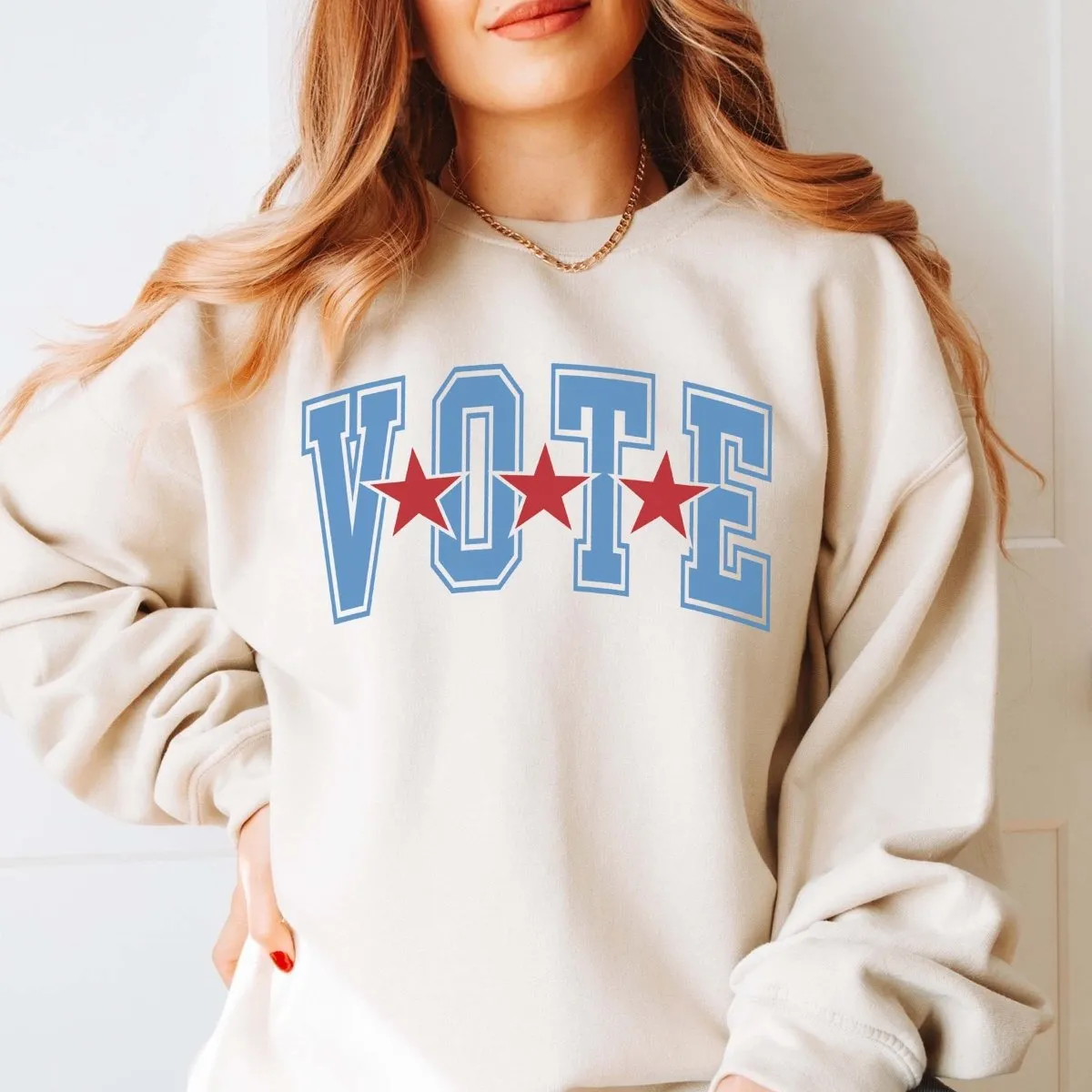 Vote 3 Stars Wholesale Graphic Sweatshirt - Free Shipping