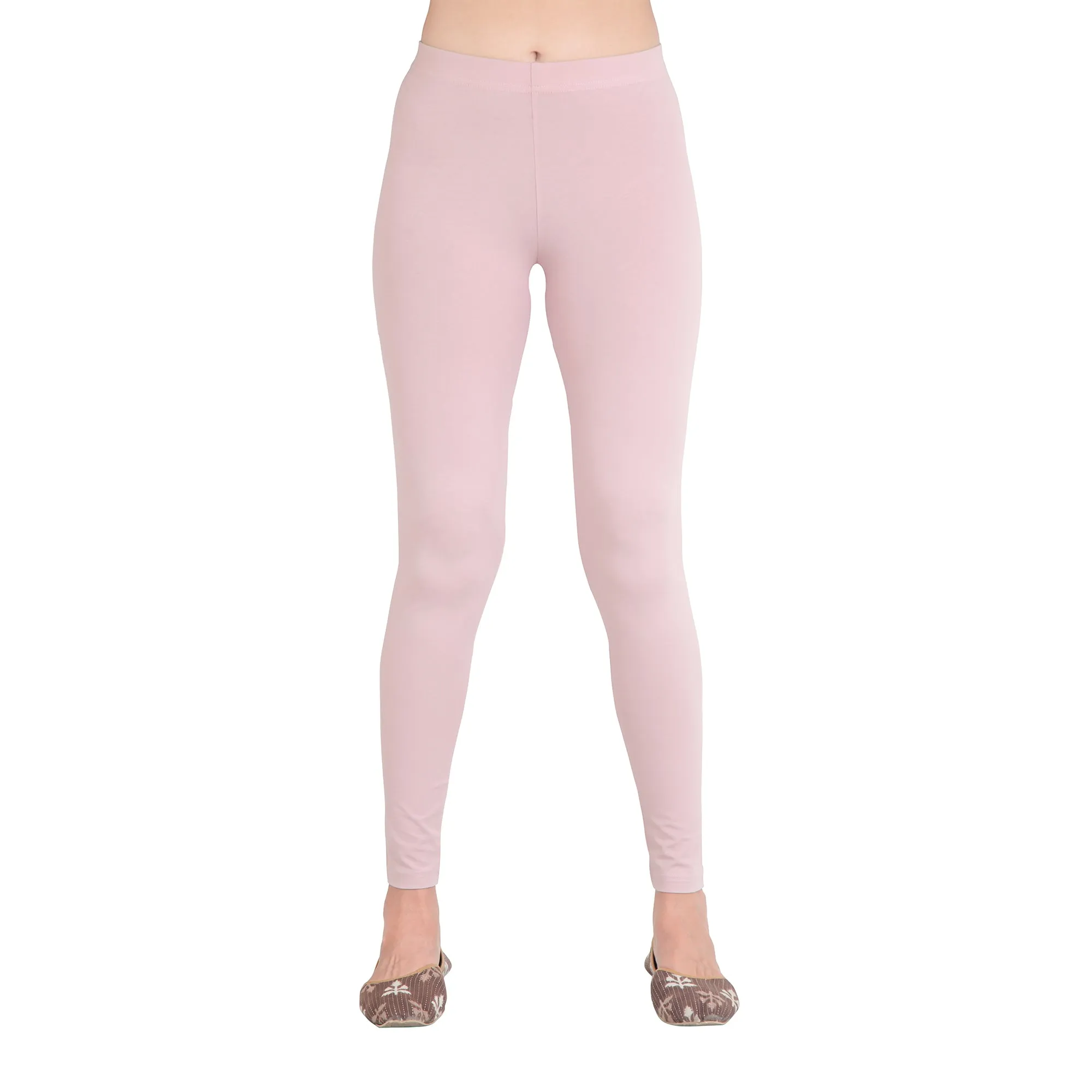 Women Dusty Rose Breathable Long Length Legging