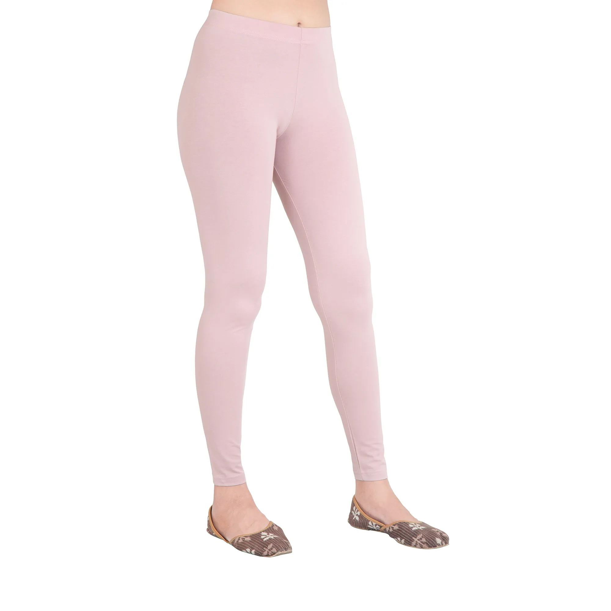 Women Dusty Rose Breathable Long Length Legging