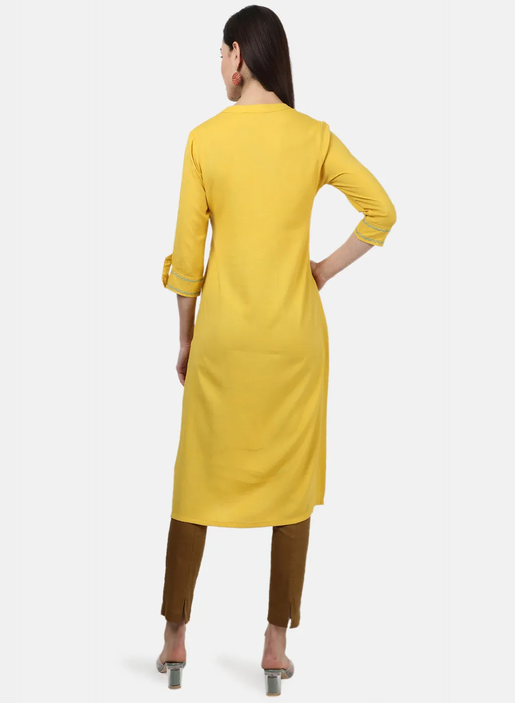 Womens Gold Plain Tunics