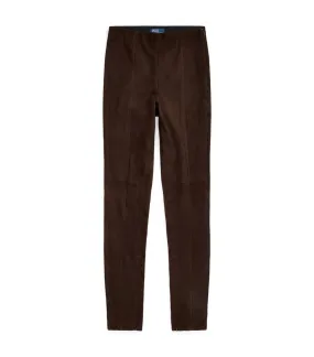 Women's Lambskin Suede Leggings Tobacco