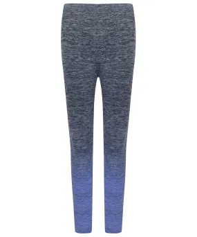 Womens seamless fade out leggings | Navy/Blue Marl