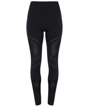 Womens TriDri® seamless 3D fit multi-sport reveal leggings | Black