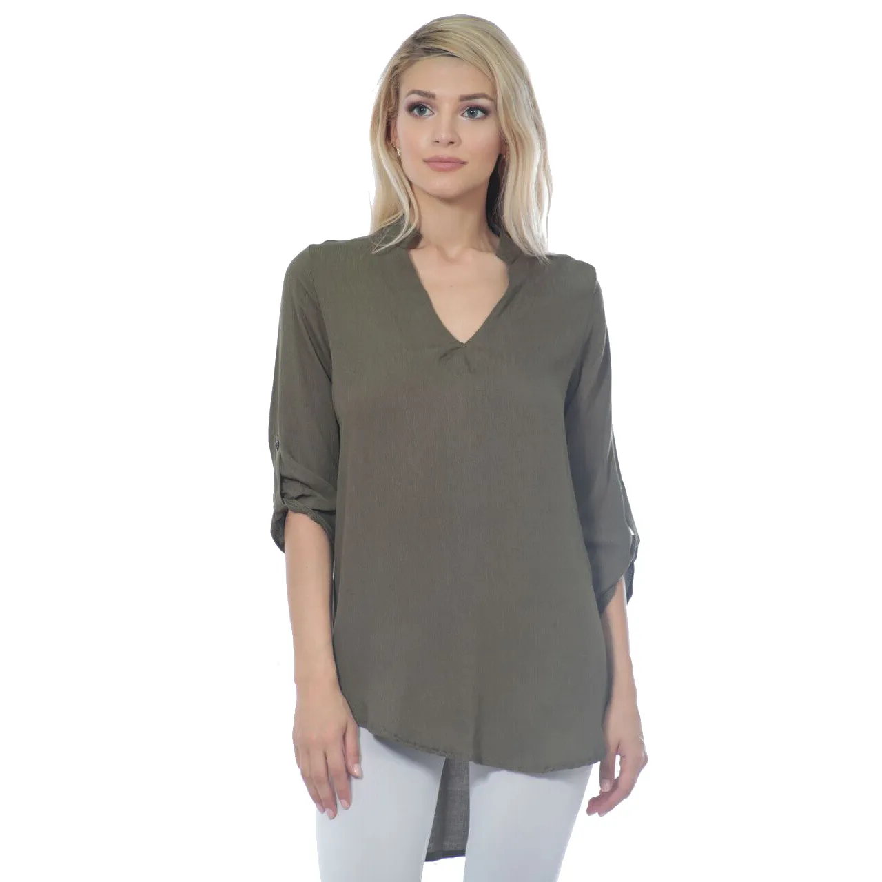 Women's Woven Cotton Gauze Tunic Top Made in USA (Small to 3X Plus Size)